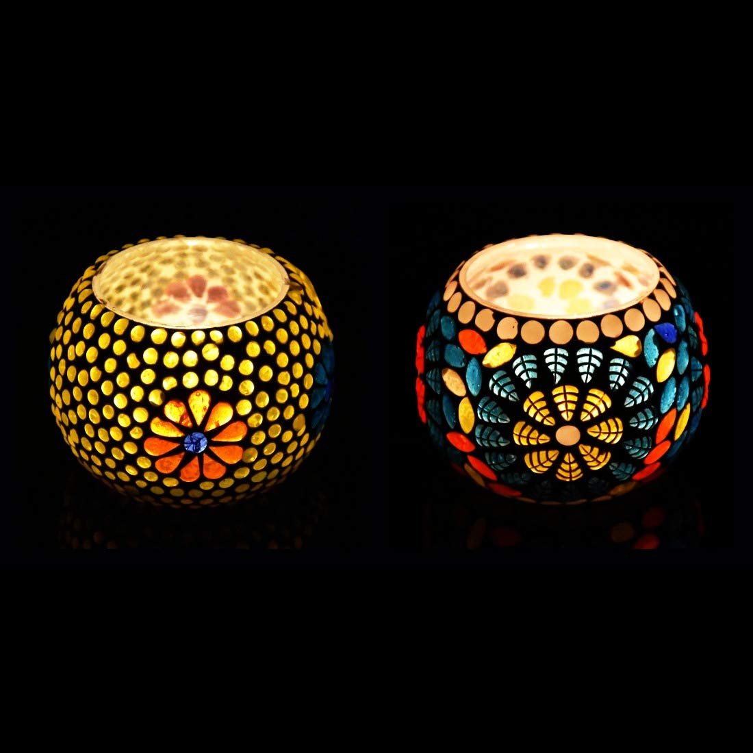 Mosaic Glass Tea-light candle holder - Image 3